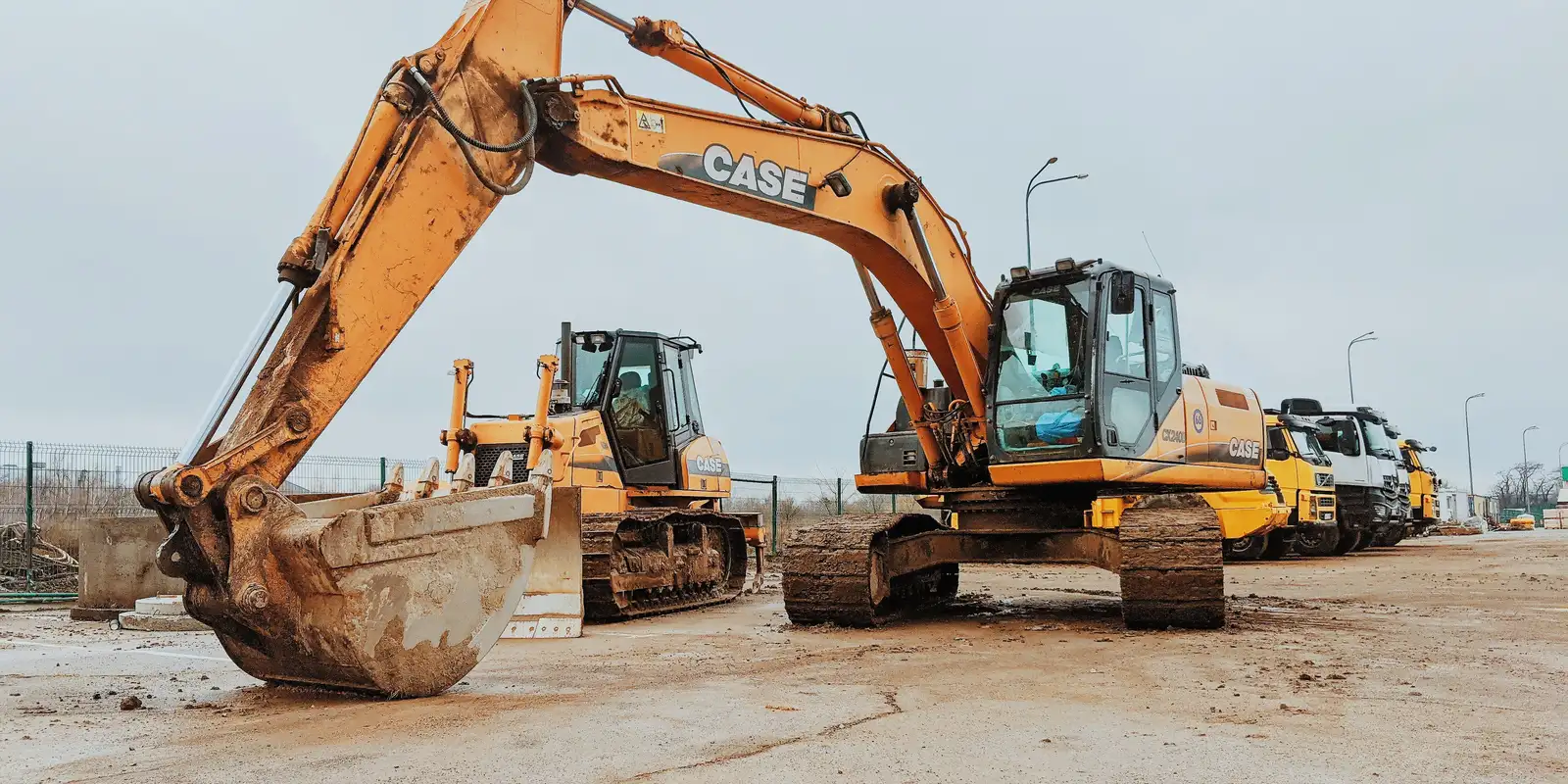 Excavation fleet equipment lineup in Omaha