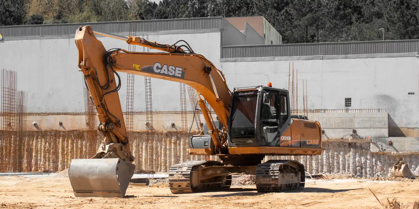Excavation skid steer working on a job site in Omaha